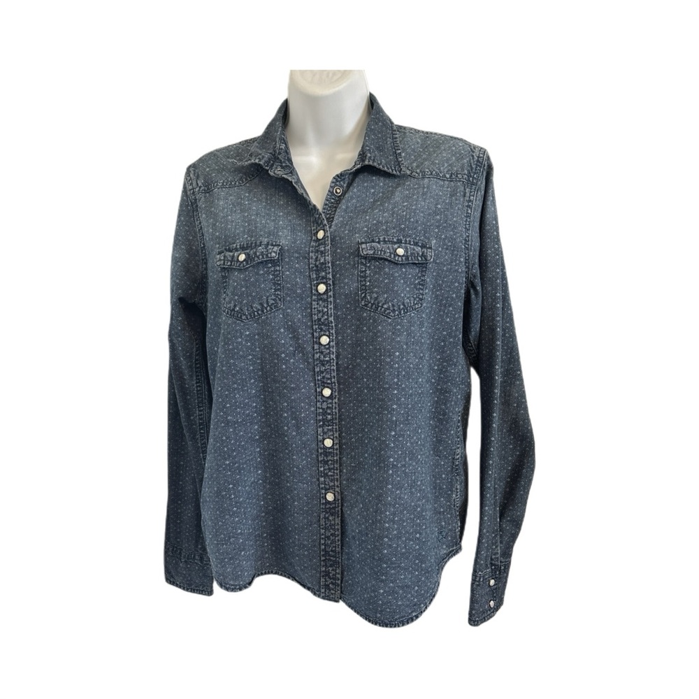 American Eagle Outfitters Button Down Shirt Pearl Snaps Western Cowgirl Size M